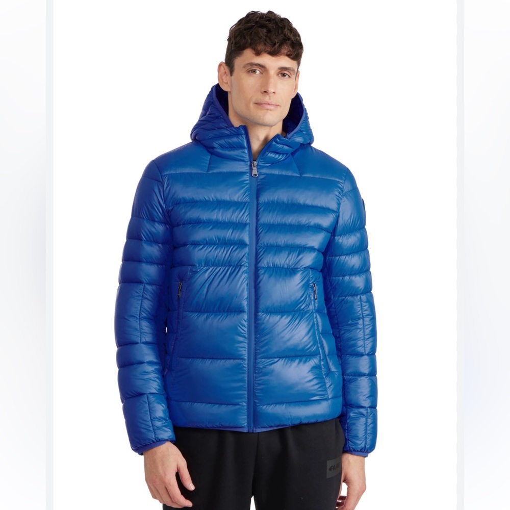 Pajar Canada light packable down puffer blue man jacket sz S,
